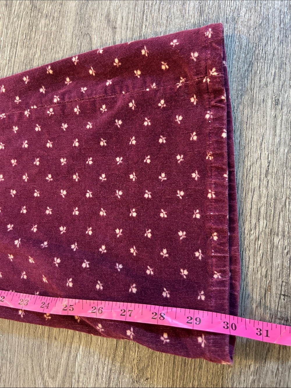 Pilcro and the Letterpress Anthro High Rise Bootcut Corduroy Jeans 28 Floral - Picture 8 of 8